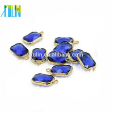 New Design 13*18mm Sapphire Color Birthstones Crystal Connector Charms Gem Stone For Jewelry Making DIY 12pcs/bag